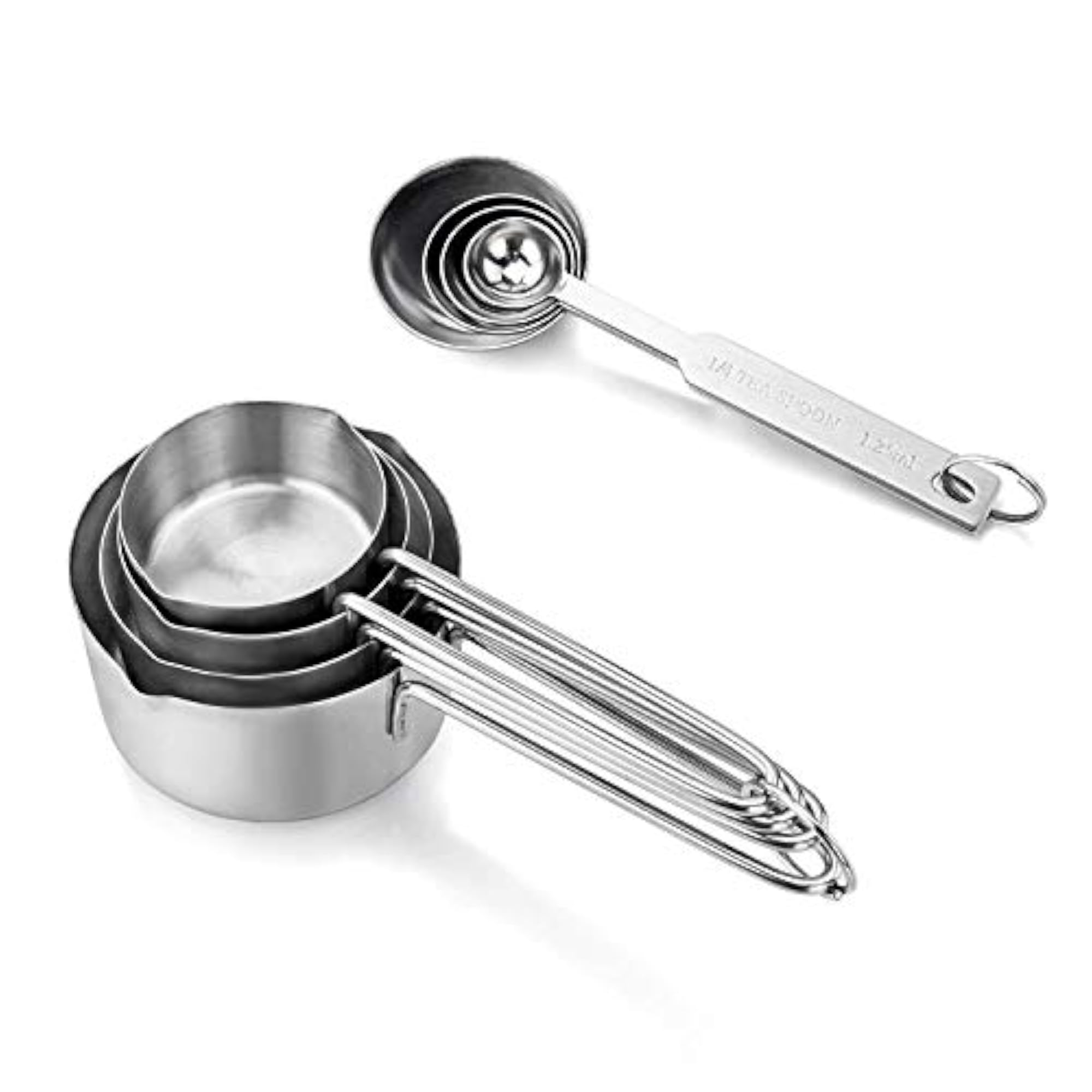 10 Piece Stainless Steel Measuring Cups & Spoons Set